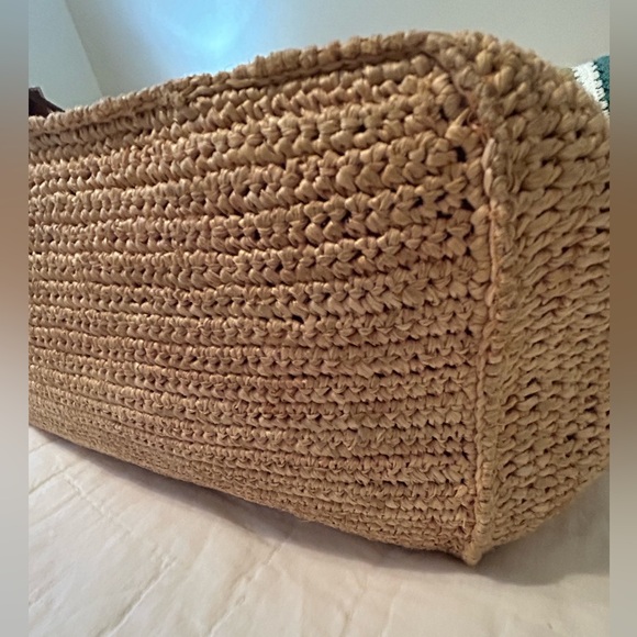 Brighton straw/raffia large should bag - Picture 4 of 11